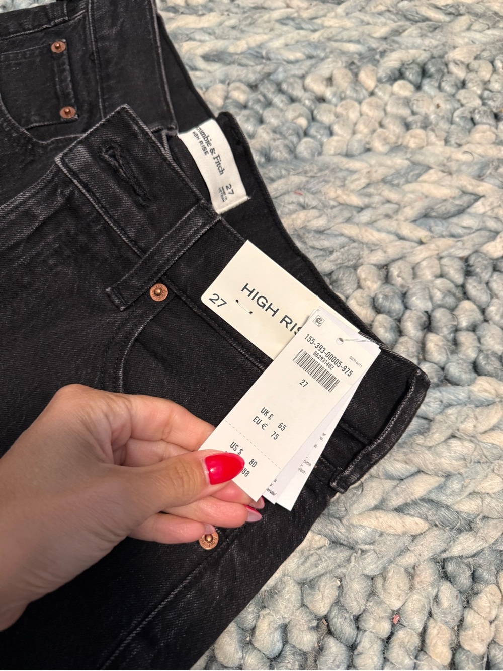 Abercrombie & Fitch High Rise Black Jeans
